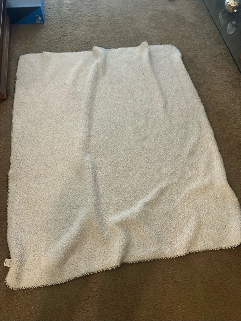 PINK Victoria's Secret Black and White Logo Pattern Throw